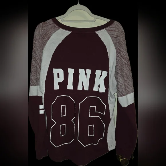 Victoria's Secret Pink Maroon V-Neck Top - Picture 1 of 8